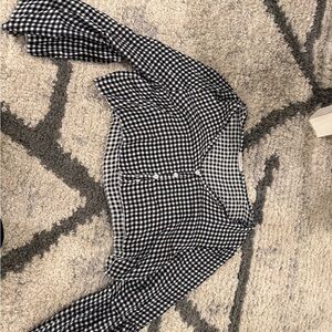 Black and White Checkered Crop Top